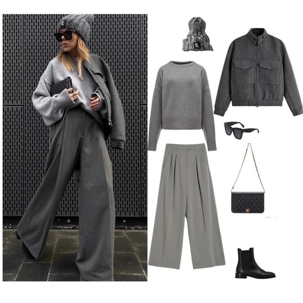 New gray ZARA bomber jacket